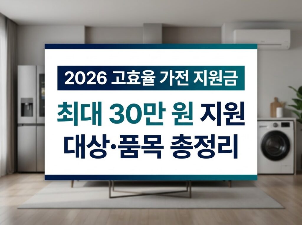 2026년 고효율 가전제품 구매비용 지원사업 대상 및 품목 안내 썸네일