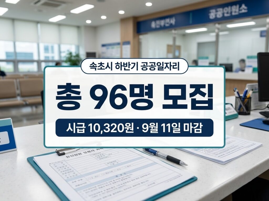 2026년 속초시 하반기 공공일자리 신청 안내 및 모집공고 썸네일
