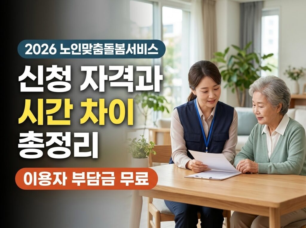 노인맞춤돌봄서비스 신청자격과 지원내용: 부모님 혼자 계실 때 확인할 것 1 노인맞춤돌봄서비스 신청 자격, 중점돌봄군과 일반돌봄군 등 유형별 지원 시간 및 혜택 정리 안내 이미지